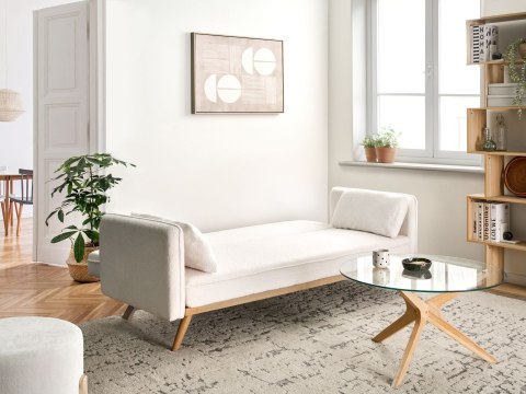 Sofa rozkładana ASAA Boucle Złamana biel
