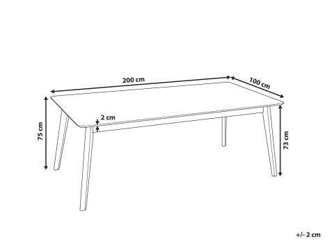 Stół do jadalni MADOX Orzech ciemny 100 cm 200 cm