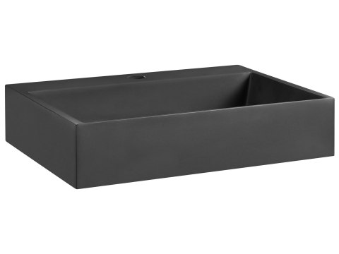 Umywalka podwieszana QUENKO 50 x 38 cm Tworzywo mineralne Czarny