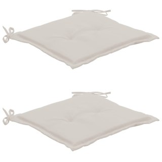 Poduszki na krzesła ogrodowe, 2 szt., kremowe, 50x50x3 cm Lumarko!