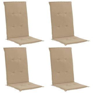  Poduszki na krzesła ogrodowe, 4 szt., beżowe, 120x50x3 cm Lumarko!