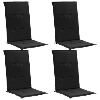  Poduszki na krzesła ogrodowe, 4 szt., czarne, 120x50x3 cm Lumarko!