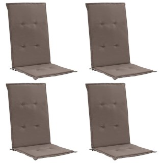  Poduszki na krzesła ogrodowe, 4 szt., taupe, 120x50x3 cm Lumarko!