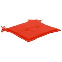  Poduszki na krzesło ogrodowe, 2 szt., czerwone, 50x50x3 cm Lumarko!