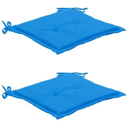  Poduszki na krzesło ogrodowe, 2 szt., niebieskie, 50x50x3 cm Lumarko!