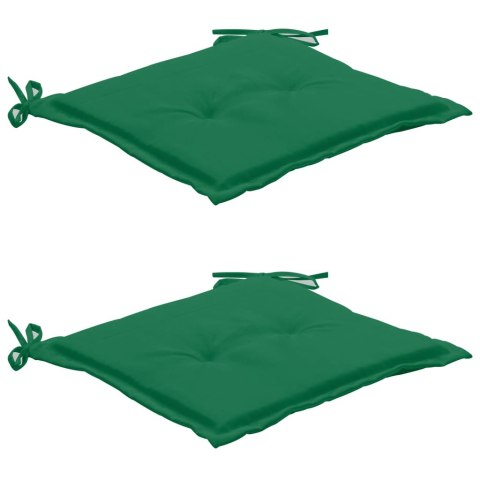  Poduszki na krzesło ogrodowe, 2 szt., zielone, 50x50x3 cm Lumarko!