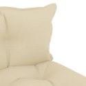  Poduszki na sofę z palet, 2 szt., kremowe, tkanina Lumarko!