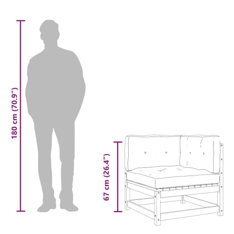  2-osobowa sofa ogrodowa z poduszkami, lite drewno sosnowe Lumarko!