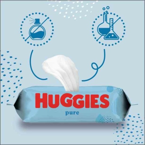 Chusteczki Nawilżone Huggies Pure 56szt