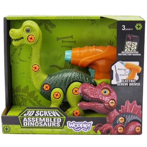  Dinozaur Do Skręcania Zestaw Konstrukcyjny + Wiertarka 31 Elementów Lumarko!