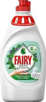 Fairy Płyn Do Mycia Naczyń 450ml Sensitive Drzewo Hebraciane Z Miętą..