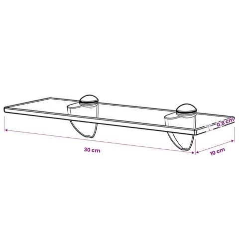  Półka szklana 30x10 cm 8 mm Lumarko!