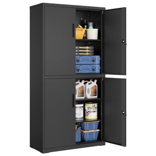 Szafka biurowa stalowa 4 drzwi 40 x 80 x 180 cm matowa biel