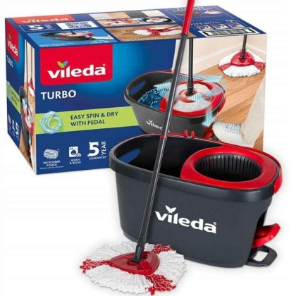 Vileda Zestaw Turbo Easy Spin&Dry With Pedal Okrągły 177848 CZ