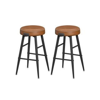 Echo Collection zestaw 2 stołków barowych krzesło barowe krzesło kuchenne sztuczna skóra 30 "wysoka kuchnia jadalnia łatwy monta