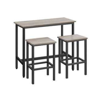 Grupa jadalna , zestaw stołów barowych, stół barowy (100 x 40 x 90 cm) z 2 stołkami barowymi (każdy 30 x 40 x 65 cm), metalowa r