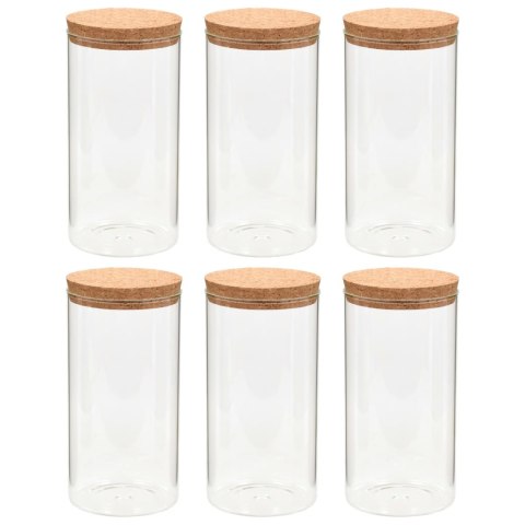  Szklane słoje z korkową pokrywką, 6 szt., 1100 ml Lumarko!