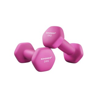 18 zestaw 2 hantli Hantle gimnastyczne winylowe 2 x 1,5 kg SYL63OG, pomarańczowe, 7 x 15 cm