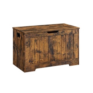 Pudełko na zabawki Ławka ze schowkiem Skrzynia z siedziskiem Ławka ze schowkiem o dużej pojemności 76 x 48 x 40 cm Biała LHS11WT