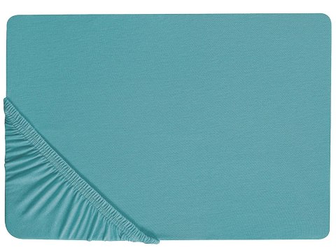  Bawełniane prześcieradło z gumką 90 x 200 cm beżowe HOFUF