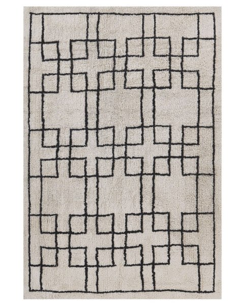  Dywan Bawełniany 80 X 150 Cm Beżowy Turhal