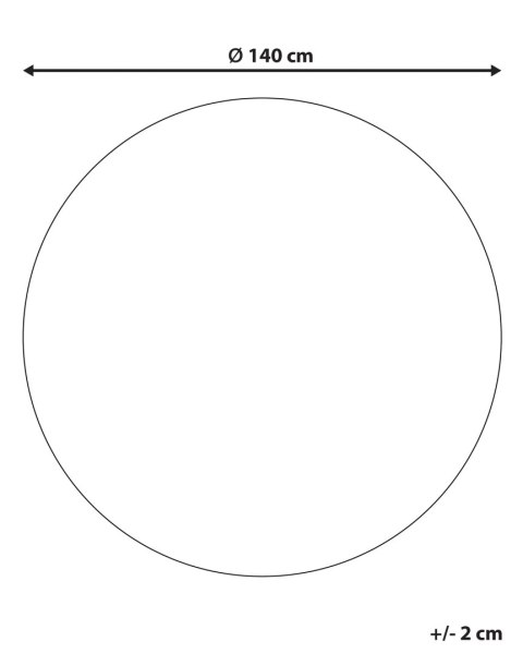  Dywan Okrągły Z Juty ⌀ 140 Cm Beżowy Goyne