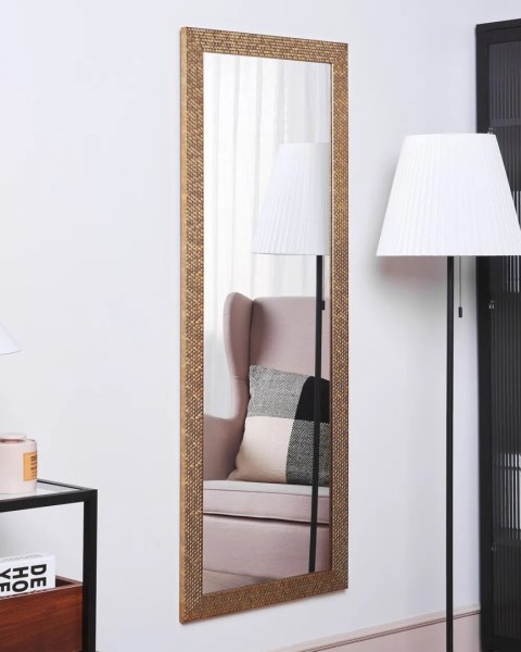  Lustro Ścienne 50 X 130 Cm Czarne Fougeres