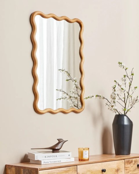  Lustro Ścienne 50 X 130 Cm Czarne Fougeres