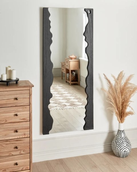  Lustro Ścienne 50 X 130 Cm Czarne Fougeres