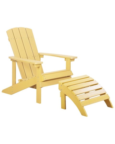  Podnóżek Ogrodowy Żółty Adirondack