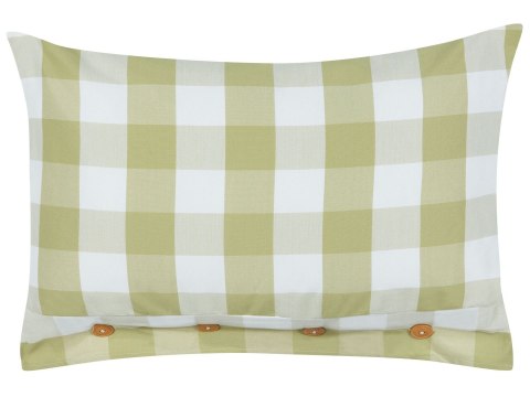 2 poduszki dekoracyjne w kratę 40 x 60 cm zielone TAMNINE