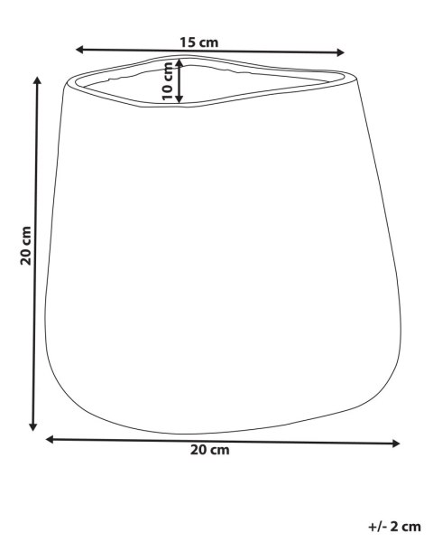  Wazon dekoracyjny ceramiczny 20 cm srebrny CIRTA