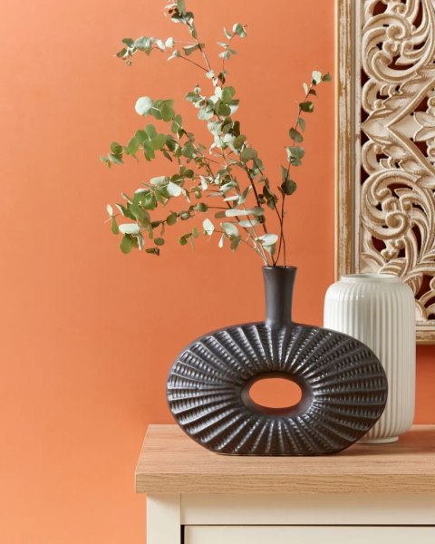  Wazon dekoracyjny ceramiczny srebrny DERBE