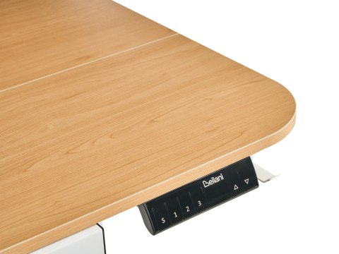 Biurko regulowane elektrycznie WILBANKS Jasny brąz/ biały 120 cm 60 cm Z portem USB