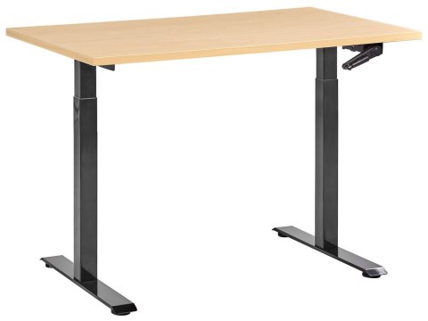 Biurko regulowane manualnie 120 x 72 cm czarne DESTINES