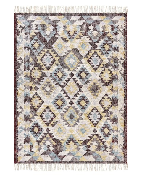 Dywan z juty 160 x 230 cm wielokolorowy FENER