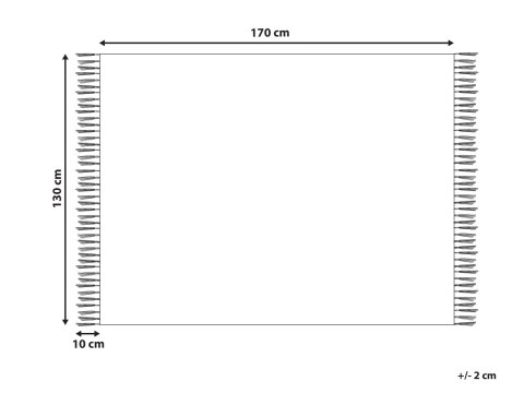 Koc 130 x 170 cm wielokolorowy YALADI