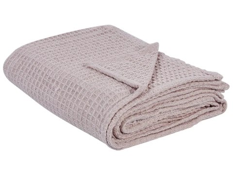 Koc ACACIA Bawełna 130 x 160 cm Beżowy