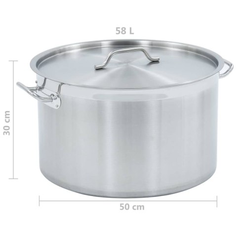  Garnek, 58 L, 50 x 30 cm, stal nierdzewna Lumarko!