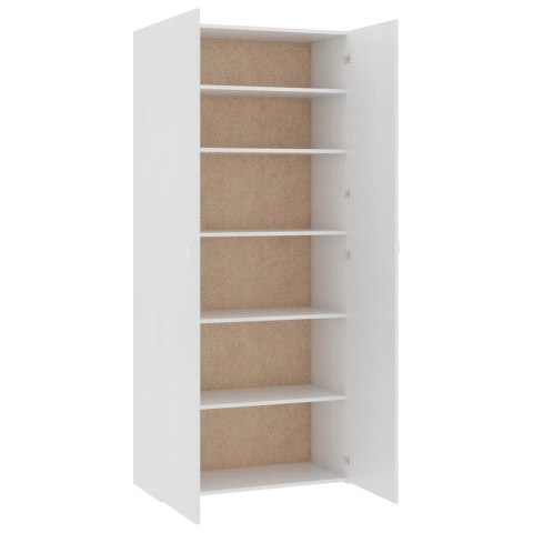  Szafka na buty, biała, 80x35,5x180 cm, płyta wiórowa Lumarko!