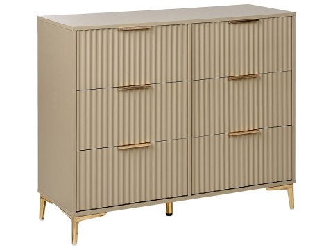 Komoda 6 szuflad WALCOTT Czarny