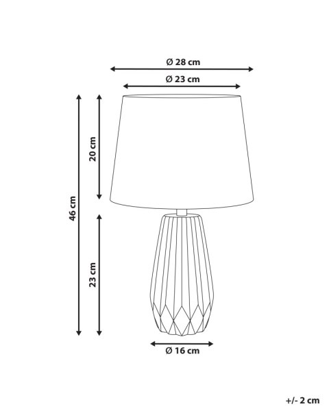 Lampa stołowa MONTAGUA Ceramika Szary