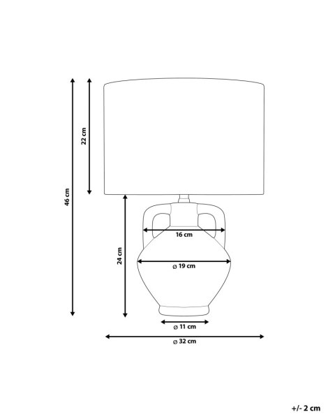 Lampa stołowa ceramiczna biała LABRADA