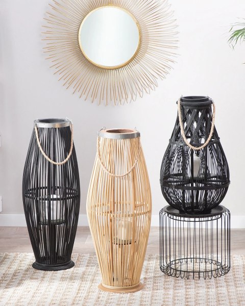 Lampion TAHITI Drewno bambusowe 72 cm Naturalny