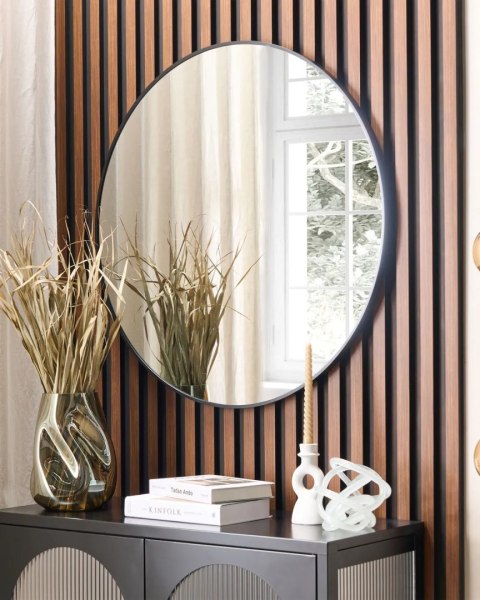 Lustro ścienne AGDE 50 cm 50 cm Metal Czarny