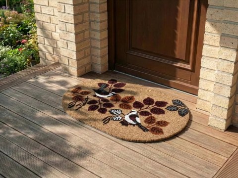 Lustro ścienne AROEK 61 cm 61 cm Rattan Naturalny