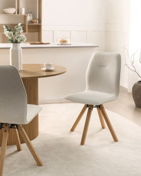 Lustro ścienne BARIO 63 cm 45 cm Drewno bambusowe Naturalny