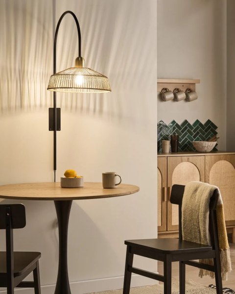 Lustro ścienne BARIO 63 cm 45 cm Drewno bambusowe Naturalny