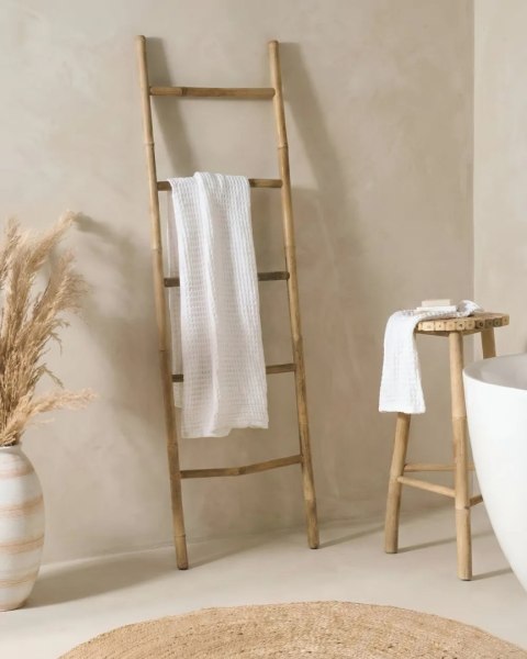 Lustro ścienne MAJENE 60 cm 60 cm Rattan Naturalny