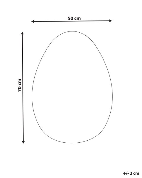 Lustro ścienne MONTRESOR 50 cm 70 cm Srebrny